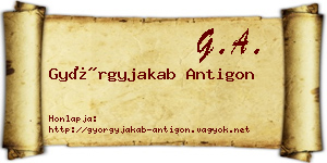 Györgyjakab Antigon névjegykártya
